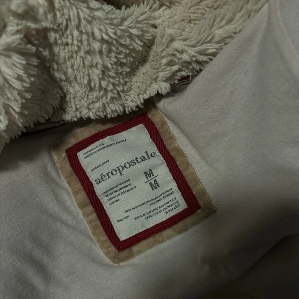 Aeropostale Red Zip-Up Hoodie, Size Medium - Picture 5 of 5